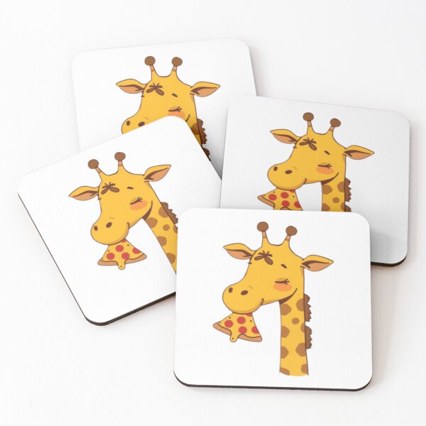 Item preview, Giraffe pizza food hamburger cute happy birthday gift  designed and sold by CheeseBlueprint.