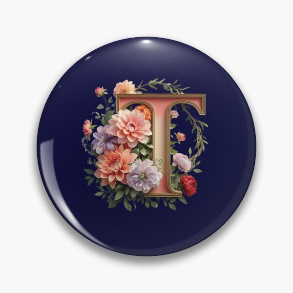 Item preview, Elegant Floral Monogram Letter T – Botanical Initial with Peonies, Roses & Dahlias | Personalized Gift & Feminine Decor designed and sold by AmenAlways.
