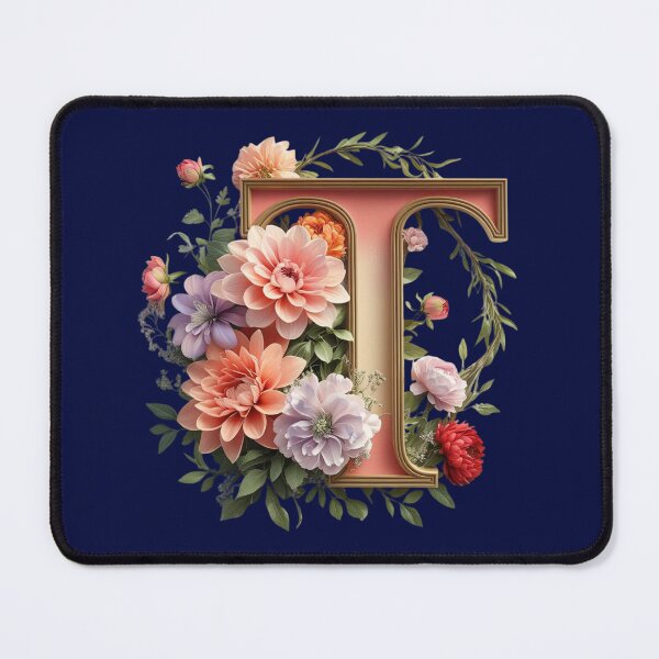 Item preview, Elegant Floral Monogram Letter T – Botanical Initial with Peonies, Roses & Dahlias | Personalized Gift & Feminine Decor designed and sold by AmenAlways.