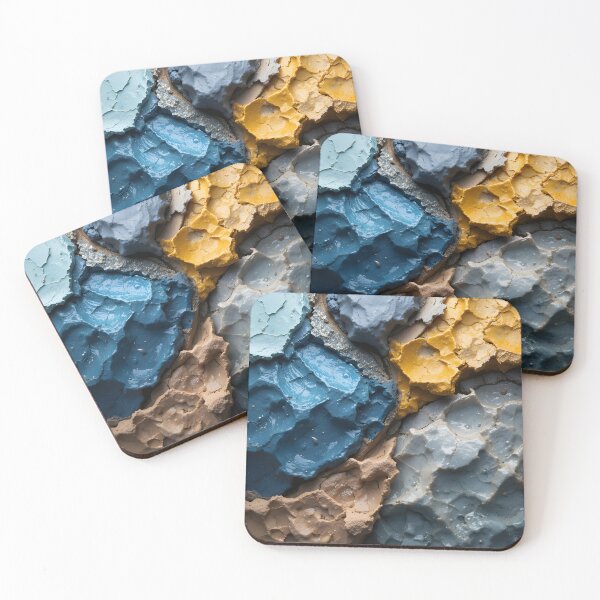 Item preview, Abstract Paint Texture with Blue, Yellow, and Beige Mouse Pads designed and sold by FestivityFinds.