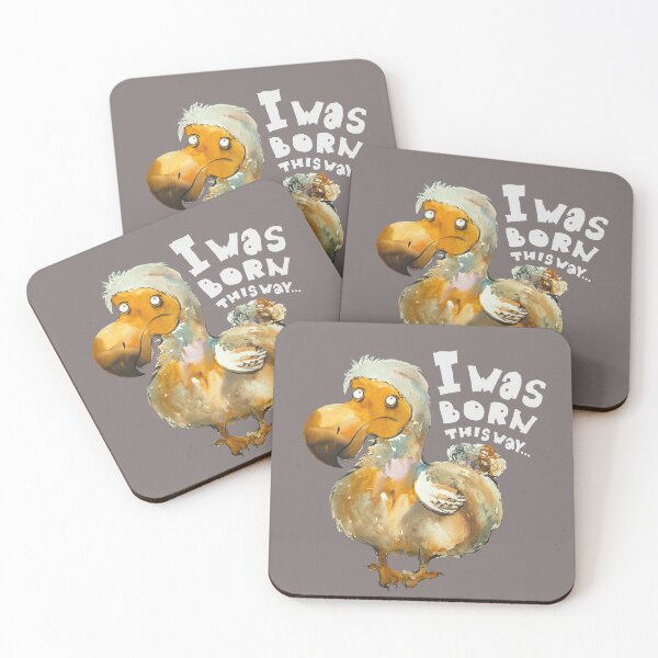 Item preview, “I Was Born This Way” Funny Watercolor Dodo Bird Cartoon Illustration designed and sold by OlenaKoshevaArt.