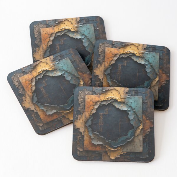 Item preview, Abstract Geometric Texture with Torn Layers Mouse Pads designed and sold by FestivityFinds.