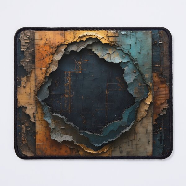 Item preview, Abstract Geometric Texture with Torn Layers Mouse Pads designed and sold by FestivityFinds.