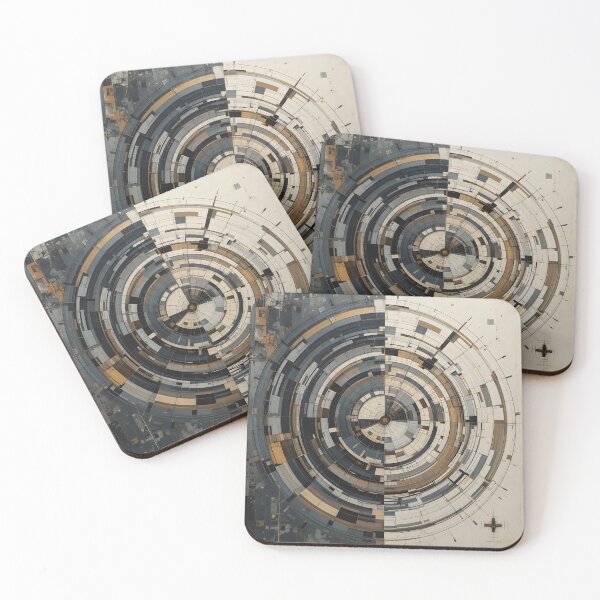 Item preview, Abstract Geometric Spiral Design with Blue, Black, and Beige Mouse Pads designed and sold by FestivityFinds.