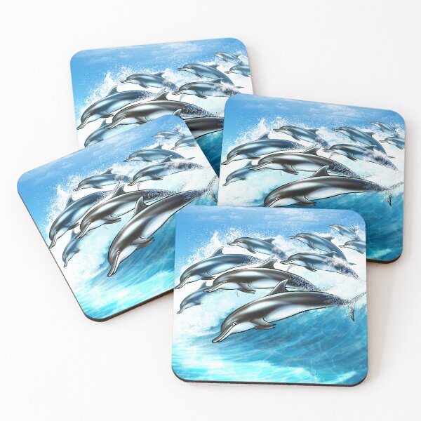 Item preview, Dolphins Riding The Waves designed and sold by 3-Beans-Art.