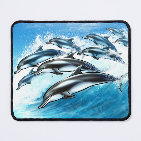 Item preview, Dolphins Riding The Waves designed and sold by 3-Beans-Art.