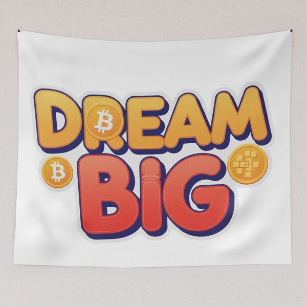 Item preview, Dream Big Crypto - Bitcoin and Digital Currency Motivation designed and sold by BambooVibes.
