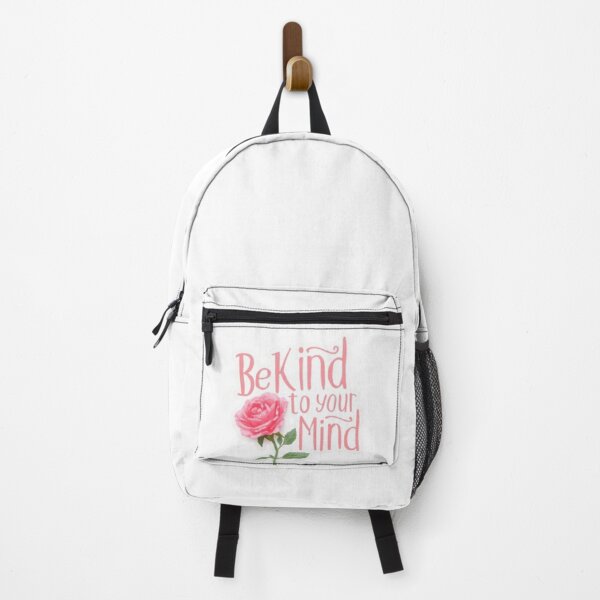 Item preview, Be Kind to Your Mind (with a pink rose) designed and sold by BambooVibes.