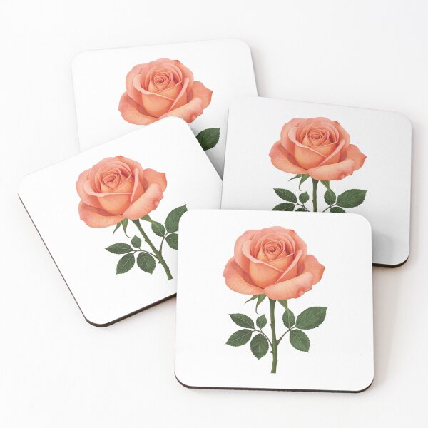 Item preview, Elegant Peach Rose Illustration designed and sold by BambooVibes.