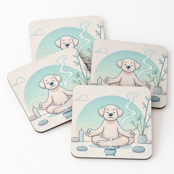 Item preview, Meditating Zen Dog Mindfulness Art designed and sold by purrfectprints2025 .
