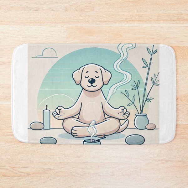 Item preview, Meditating Zen Dog Mindfulness Art designed and sold by purrfectprints2025 .
