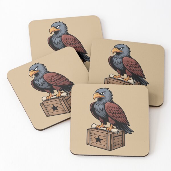 Item preview, Fierce Eagle on Crate – Vintage Animal Illustration designed and sold by ArtistanForge.