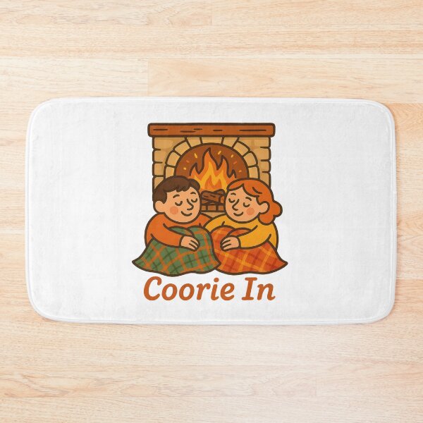 Item preview, Coorie In Scottish Hygge Couple by Fireplace Cozy Winter Design,  designed and sold by EdgyEdgeArt.