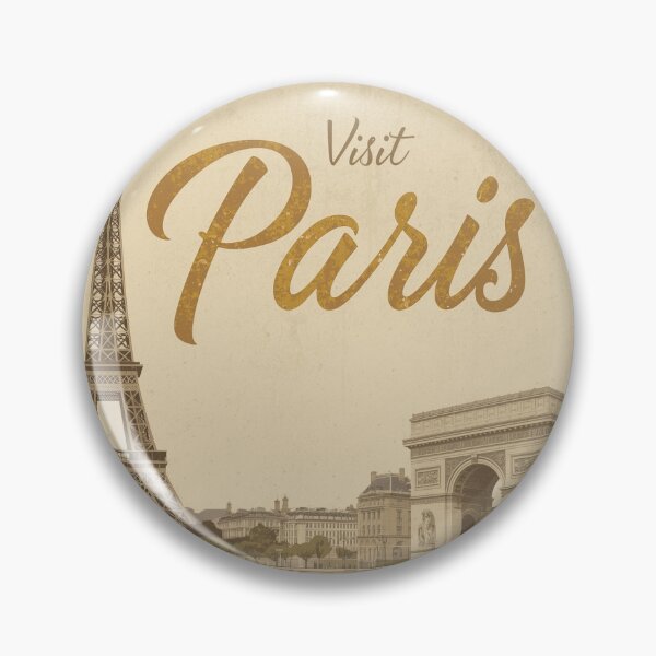 Item preview, Visit Paris – Retro Travel Poster with Eiffel Tower designed and sold by SlamPrint.