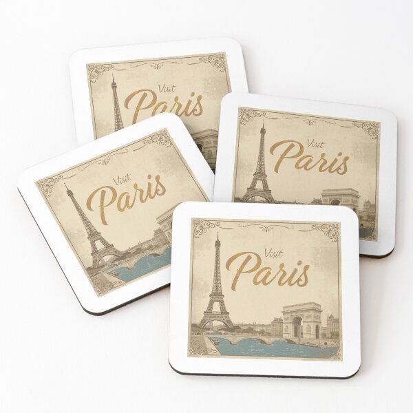 Item preview, Visit Paris – Retro Travel Poster with Eiffel Tower designed and sold by SlamPrint.