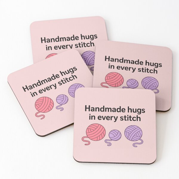 Item preview, Handmade Hugs in Every Stitch | Crochet & Knitting Yarn Lover Quote designed and sold by MarJul.