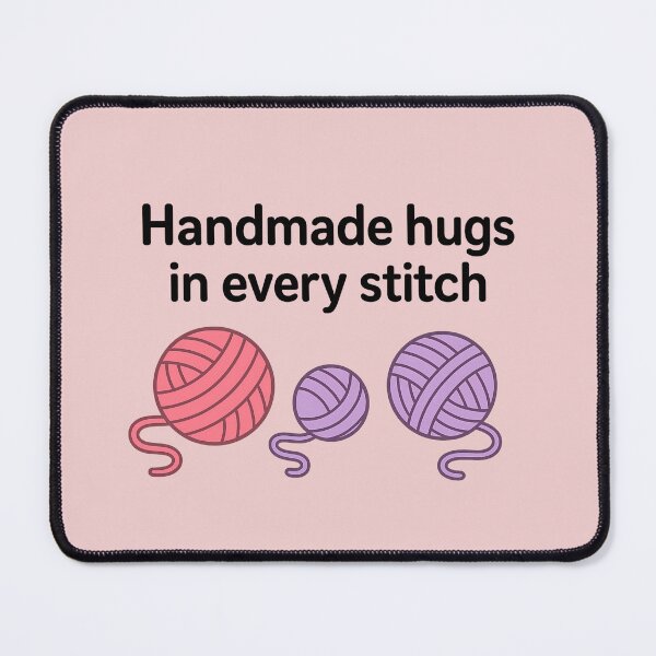 Item preview, Handmade Hugs in Every Stitch | Crochet & Knitting Yarn Lover Quote designed and sold by MarJul.