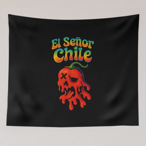 Item preview, El Señor Chile Melting Pepper Skull designed and sold by Enea Kelo.