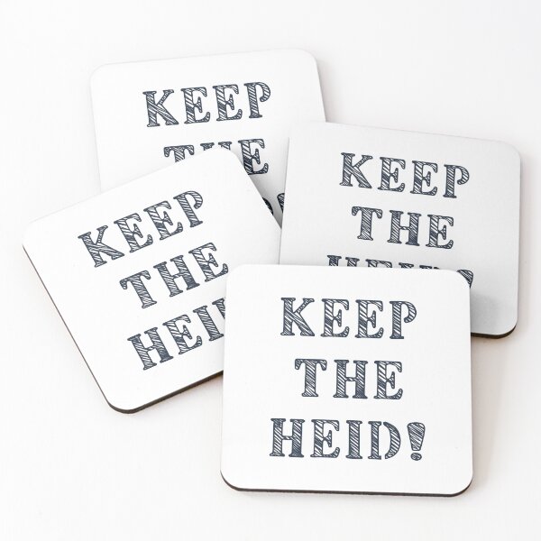 Item preview, Keep the Heid Scottish Motivational Quote Typography Design, Scottish slang designed and sold by EdgyEdgeArt.