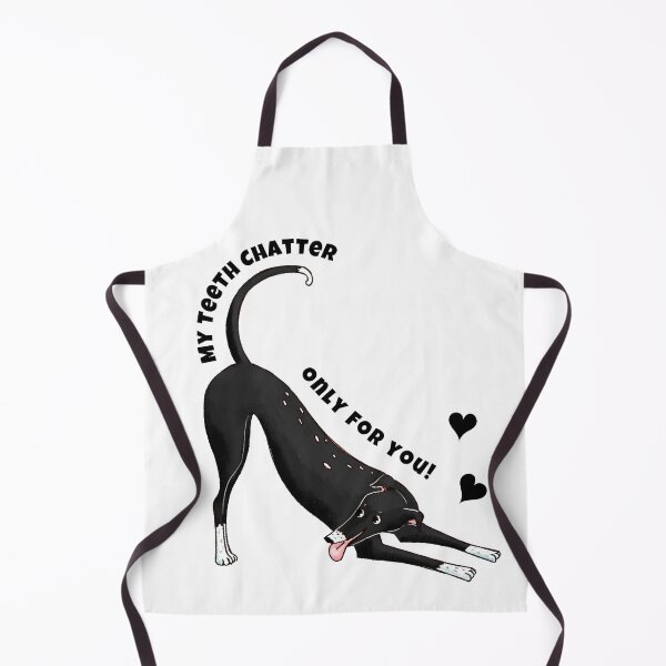 Item preview, My Teeth Chatter Only For You - Black Greyhound designed and sold by StewieTheAdventureHound.