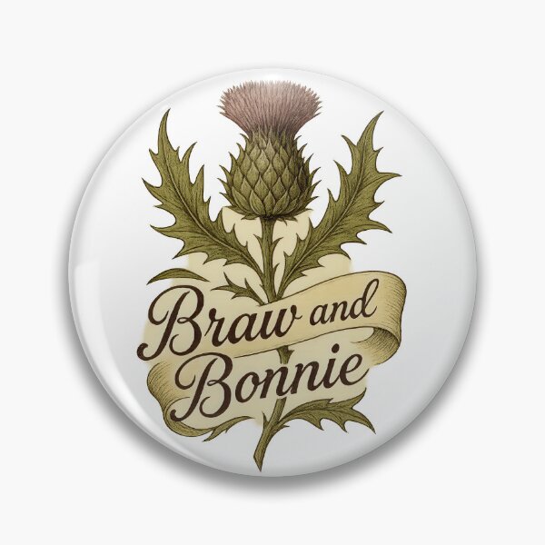 Item preview, Braw and Bonnie Scottish Thistle Traditional Scotland Design, Scottish slang designed and sold by EdgyEdgeArt.