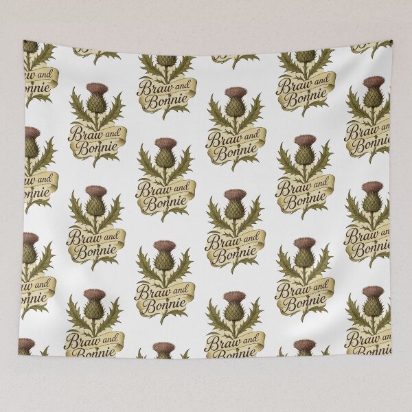 Item preview, Braw and Bonnie Scottish Thistle Traditional Scotland Design, Scottish slang designed and sold by EdgyEdgeArt.