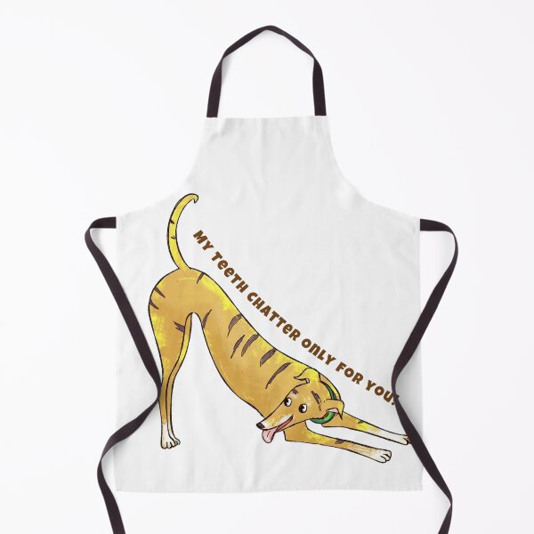 Item preview, My Teeth Chatter Only For You - Brindle Greyhound designed and sold by StewieTheAdventureHound.