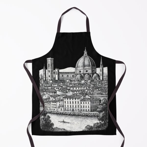 Item preview, Florence Duomo & Arno River – City Sketch designed and sold by Corvoria.