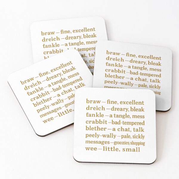 Item preview, Scottish Words Dictionary Braw Dreich Fankle Scottish Vocabulary Guide, Scottish slang designed and sold by EdgyEdgeArt.