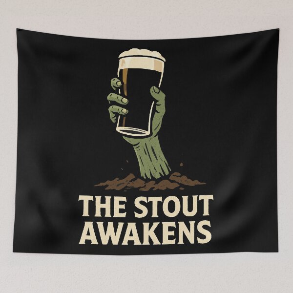 Item preview, The Stout Awakens Funny Irish Halloween Zombie Beer Design designed and sold by CELTIC-DESIGNS.