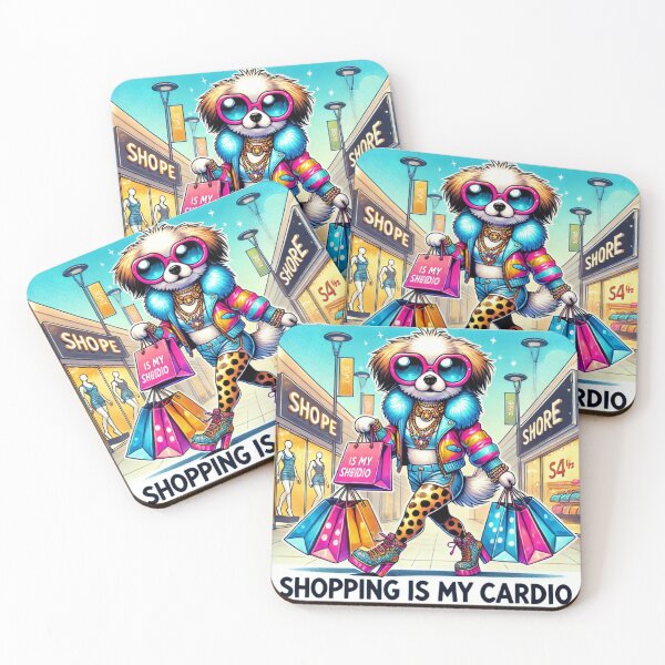 Item preview, Fashionista Dog Shopping Is My Cardio designed and sold by purrfectprints2025 .