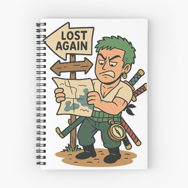 Item preview, Lost Again – Funny Zoro One Piece Parody Design designed and sold by DMSdesigns1.