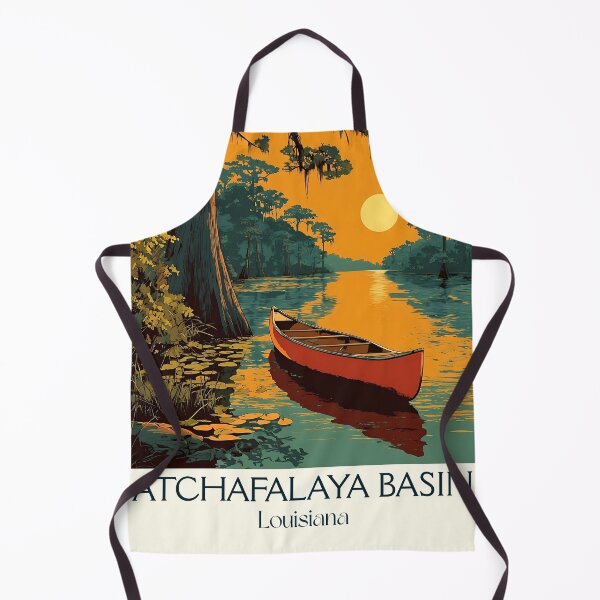 Item preview, Atchafalaya Basin Louisiana Vintage Travel Poster | Swamp Life Art designed and sold by TuncGK.