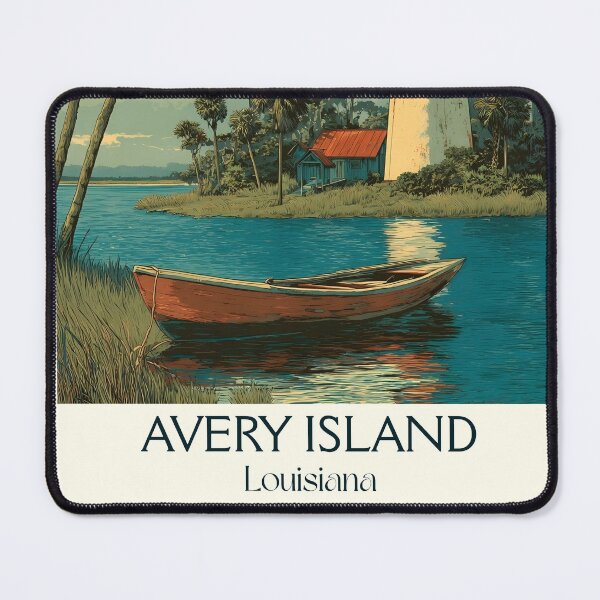 Item preview, Avery Island Louisiana Vintage Travel Poster | Louisiana Garden Art designed and sold by TuncGK.
