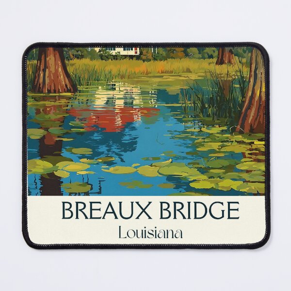 Item preview, Breaux Bridge Louisiana Vintage Travel Poster | Crawfish Capital designed and sold by TuncGK.