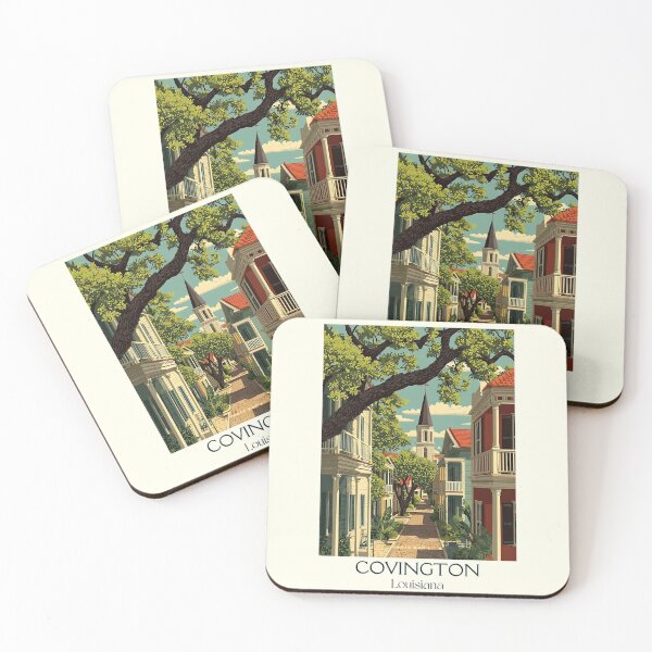 Item preview, Covington Louisiana Vintage Travel Poster | Northshore Oaks Art designed and sold by TuncGK.
