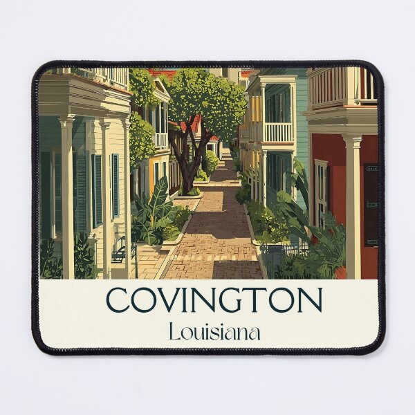 Item preview, Covington Louisiana Vintage Travel Poster | Northshore Oaks Art designed and sold by TuncGK.