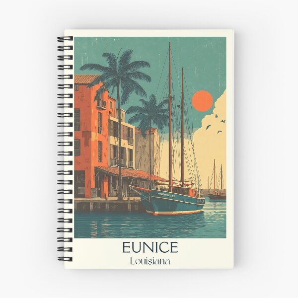 Item preview, Eunice Louisiana Vintage Travel Poster | Cajun Music Capital Art designed and sold by TuncGK.