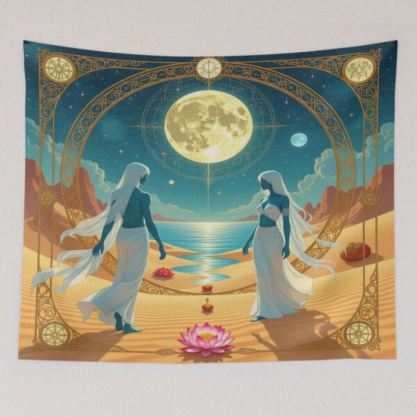 Item preview, Between the Times – Soul meets Soul in a timeless desert under moonlight and memory designed and sold by FotoworldEdel.