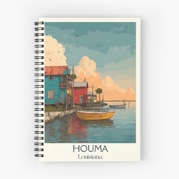 Item preview, Houma Louisiana Vintage Travel Poster | Bayou Country Art designed and sold by TuncGK.