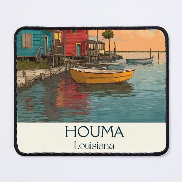 Item preview, Houma Louisiana Vintage Travel Poster | Bayou Country Art designed and sold by TuncGK.