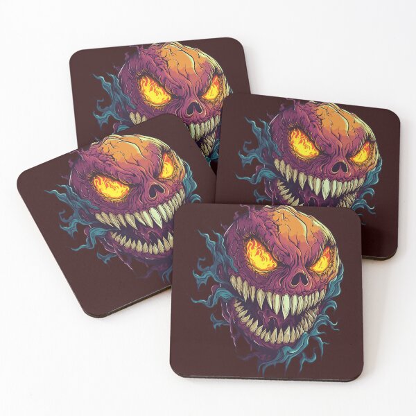 Item preview, Demonic Jack-o’-Lantern – fire pumpkin with glowing eyes designed and sold by Meiersbeste.