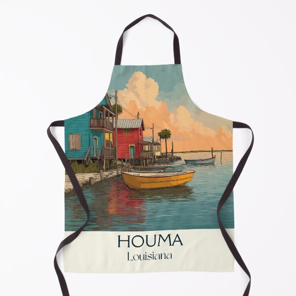 Item preview, Houma Louisiana Vintage Travel Poster | Bayou Country Art designed and sold by TuncGK.