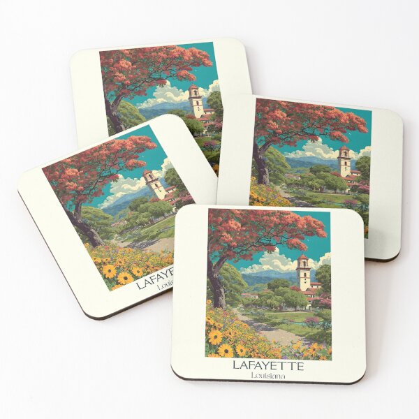 Item preview, Lafayette Louisiana Vintage Travel Poster | Heart of Acadiana Art designed and sold by TuncGK.