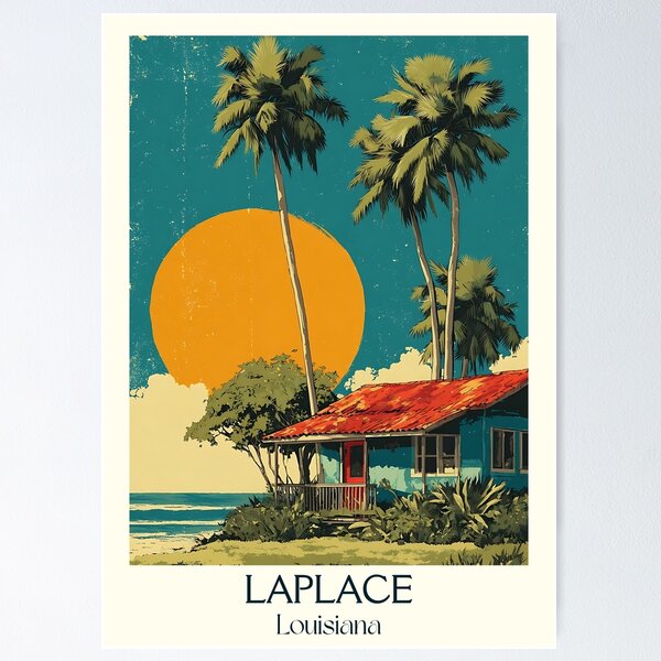 Item preview, LaPlace Louisiana Vintage Travel Poster | Andouille Capital Art designed and sold by TuncGK.
