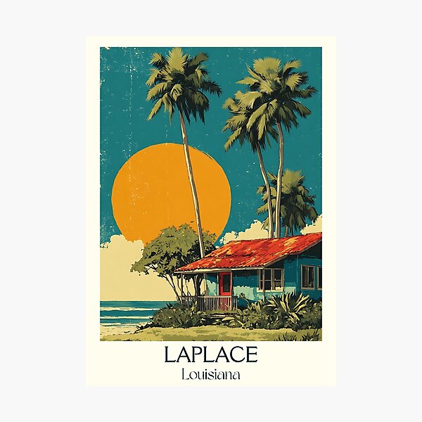 Item preview, LaPlace Louisiana Vintage Travel Poster | Andouille Capital Art designed and sold by TuncGK.