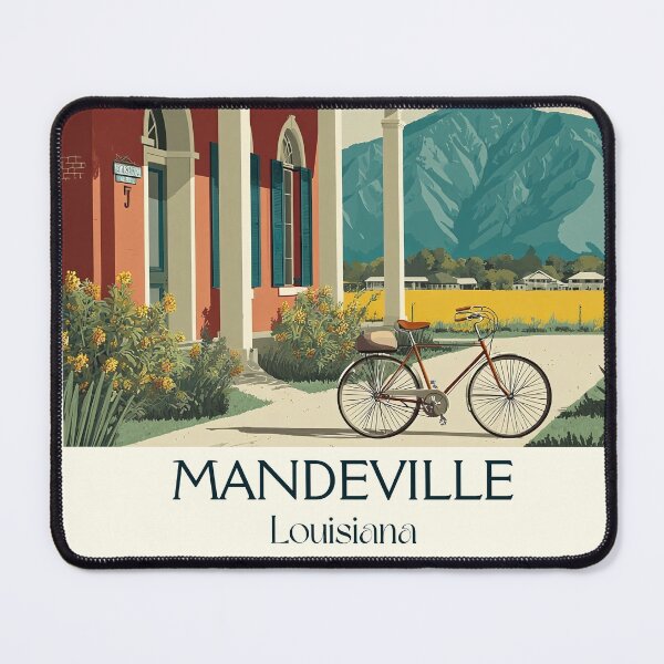 Item preview, Mandeville Louisiana Vintage Travel Poster | Northshore Living Art designed and sold by TuncGK.