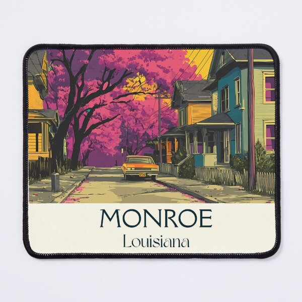 Item preview, Monroe Louisiana Vintage Travel Poster | Northeast Louisiana Art designed and sold by TuncGK.