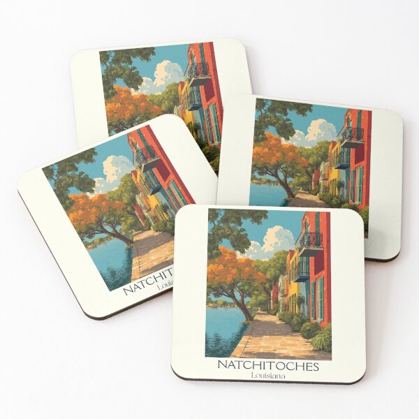 Item preview, Natchitoches Louisiana Vintage Travel Poster | Historic Louisiana Art designed and sold by TuncGK.