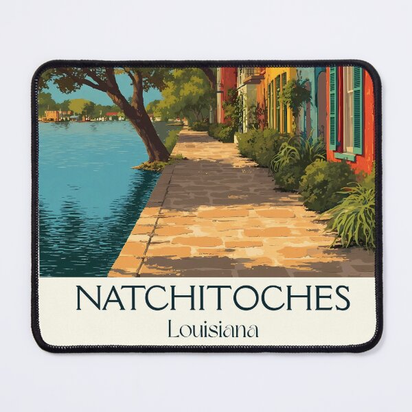Item preview, Natchitoches Louisiana Vintage Travel Poster | Historic Louisiana Art designed and sold by TuncGK.